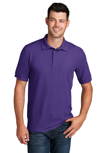 Port & Company® Adult Unisex 6.5-ounce, 50/50 Cotton Poly Core Blend Pique Polo Shirt